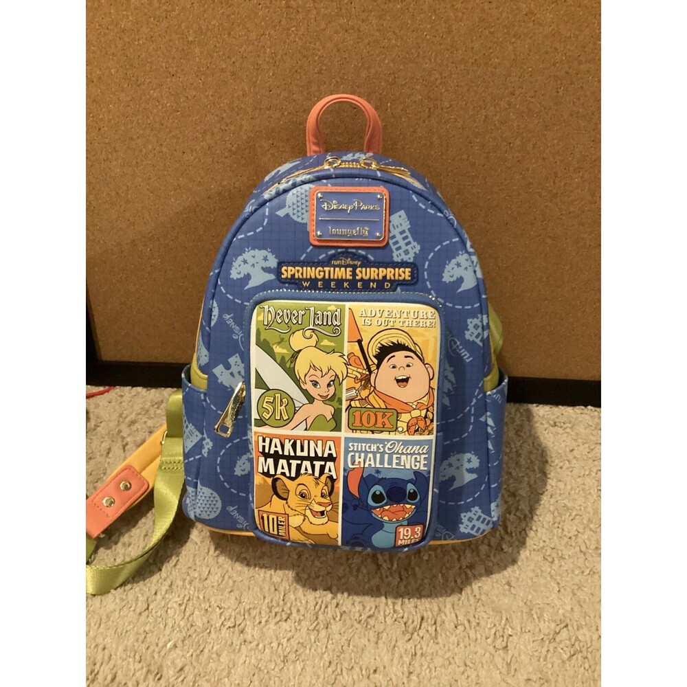 2024 Disney Parks runDisney Springtime Surprise Weekend Loungefly Backpack NWT